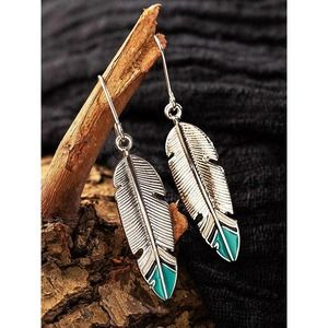Vintage Drop Feather Earrings
